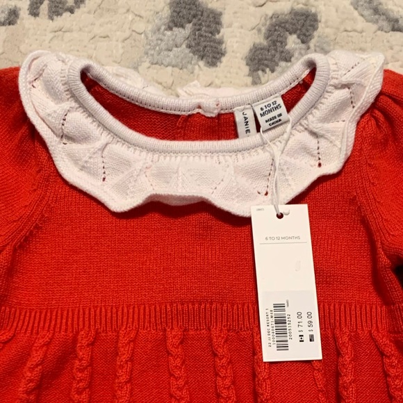 Janie and Jack 6-12m Red Dress - Picture 2 of 2